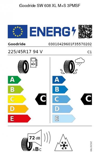 GOODRIDE SW608 225/45 R17 94V XL Winterreifen 4er Set