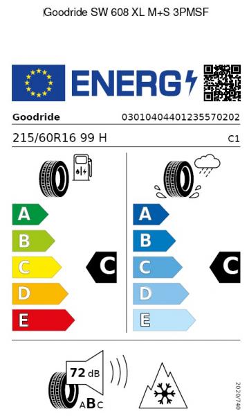 GOODRIDE SW608 215/60 R16 99H XL Winterreifen 4er Set