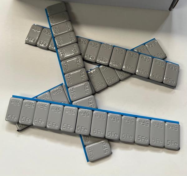 6kg Klebegewichte Auswuchtgewichte für Alufelgen 100 Riegel 12x 5g silber